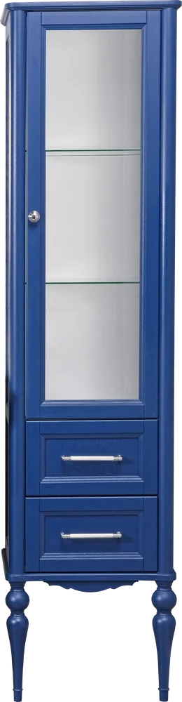 

Шкаф-пенал ValenHouse Эстетика R синий ручки хром