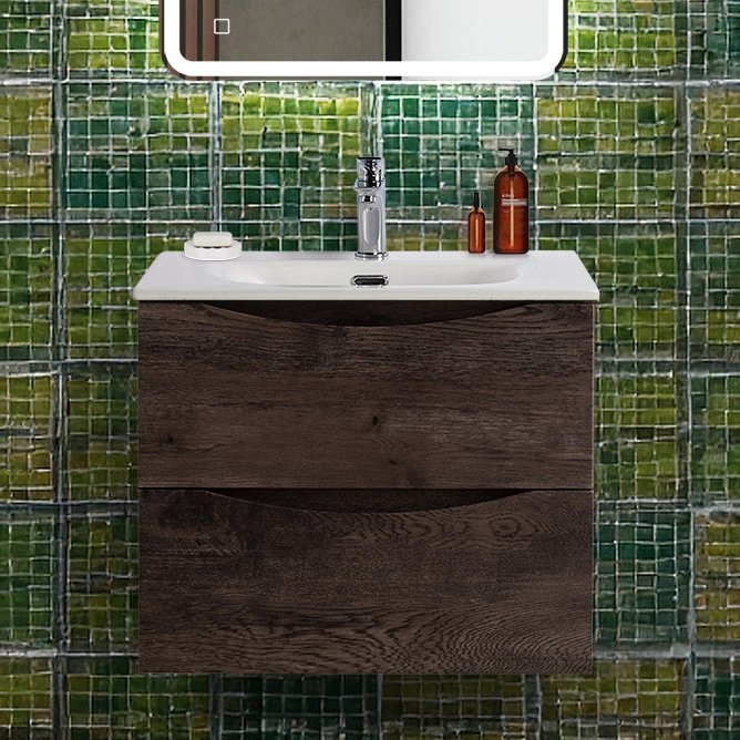 

Тумба под раковину без столешницы BelBagno Marino-cer-n 60 подвесная, rovere nature grigio