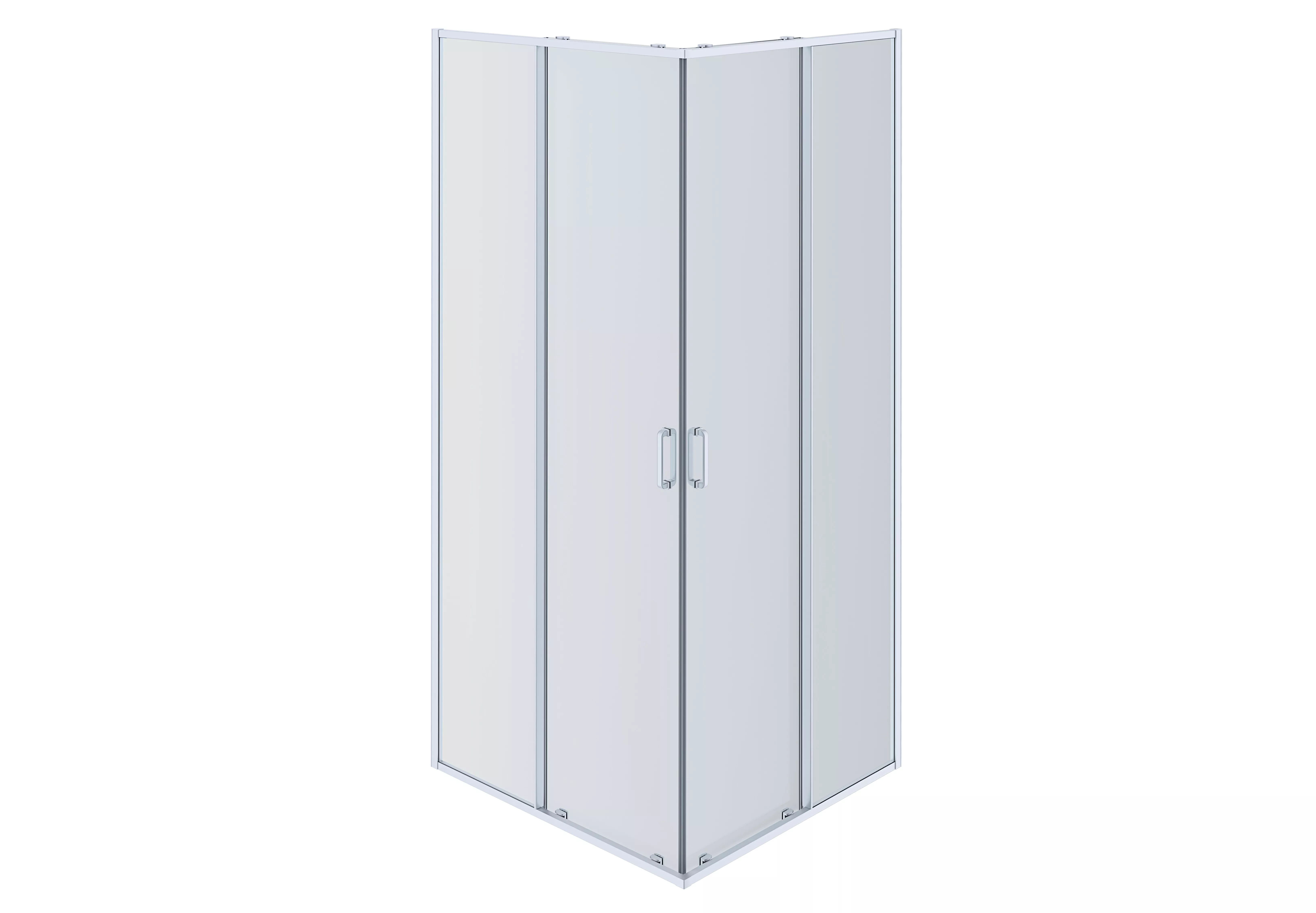 

AQ ARI KV 09020CH Душевой уголок квадратный, двери раздвижные 900x900x2000 профиль хром, стекло прозрачное