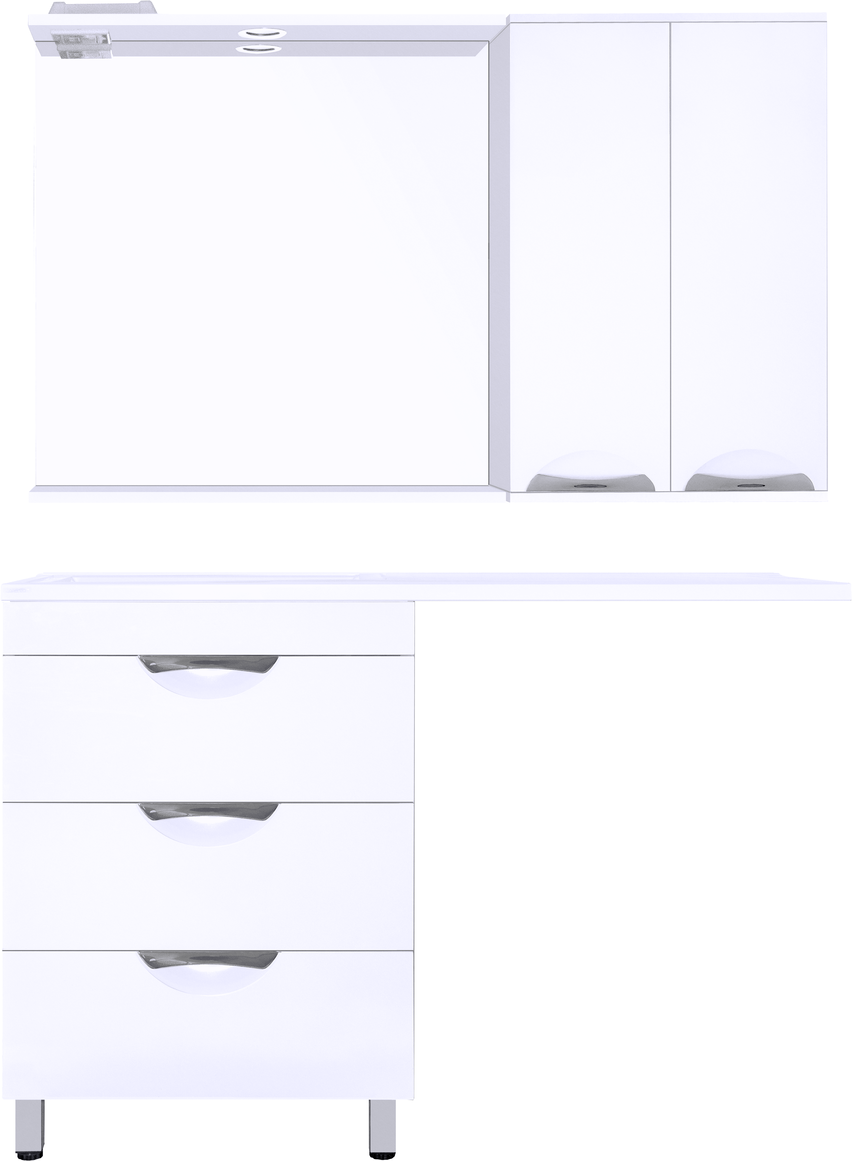 

Мебель для ванной комнаты Style Line Жасмин 60 Люкс Plus белая, для стиральной машины L