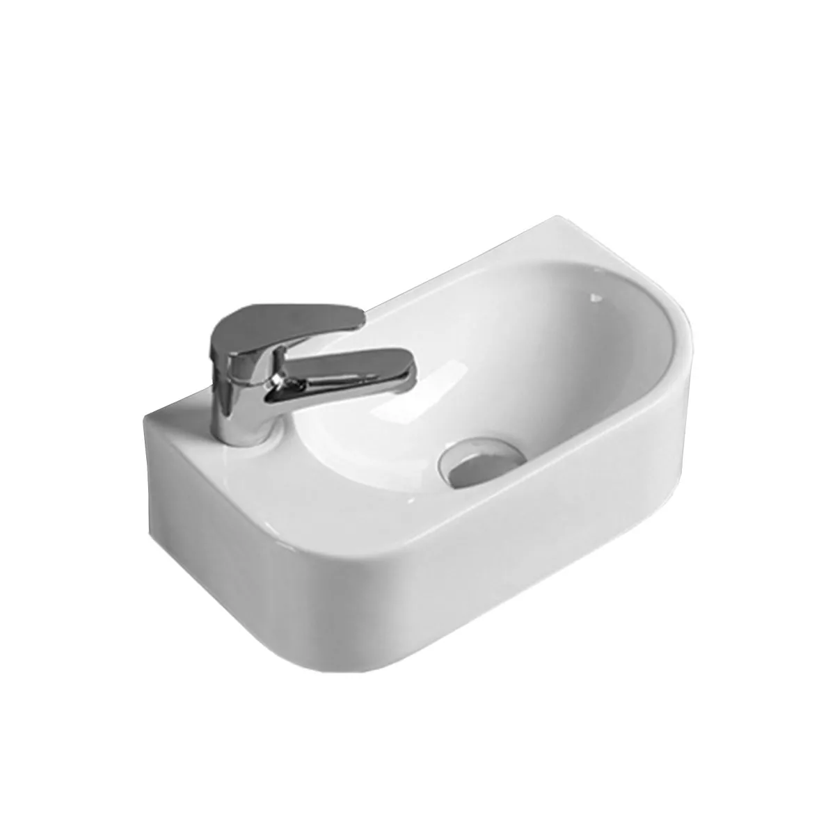 

Подвесная раковина Vincea 40х22 белая левая