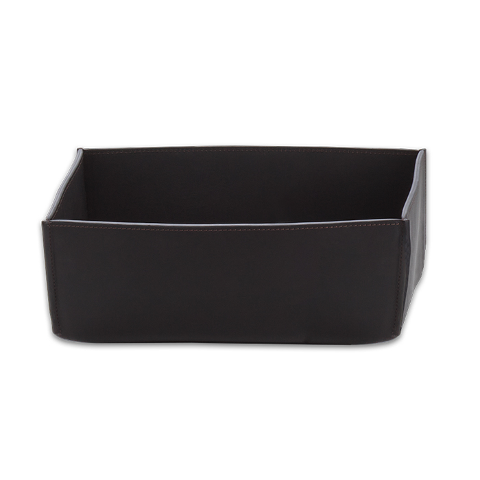 DECOR WALTHER (NAPPA UTB) Коробка универсальная, натуральная кожа 10 X 25 X 17,5 см, цвет черно-коричневый (BLACK BROWN)