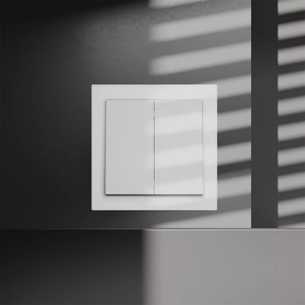 

Перекрестный переключатель двухклавишный встраиваемый VOLTUM S70 VLS020502 (белый матовый)