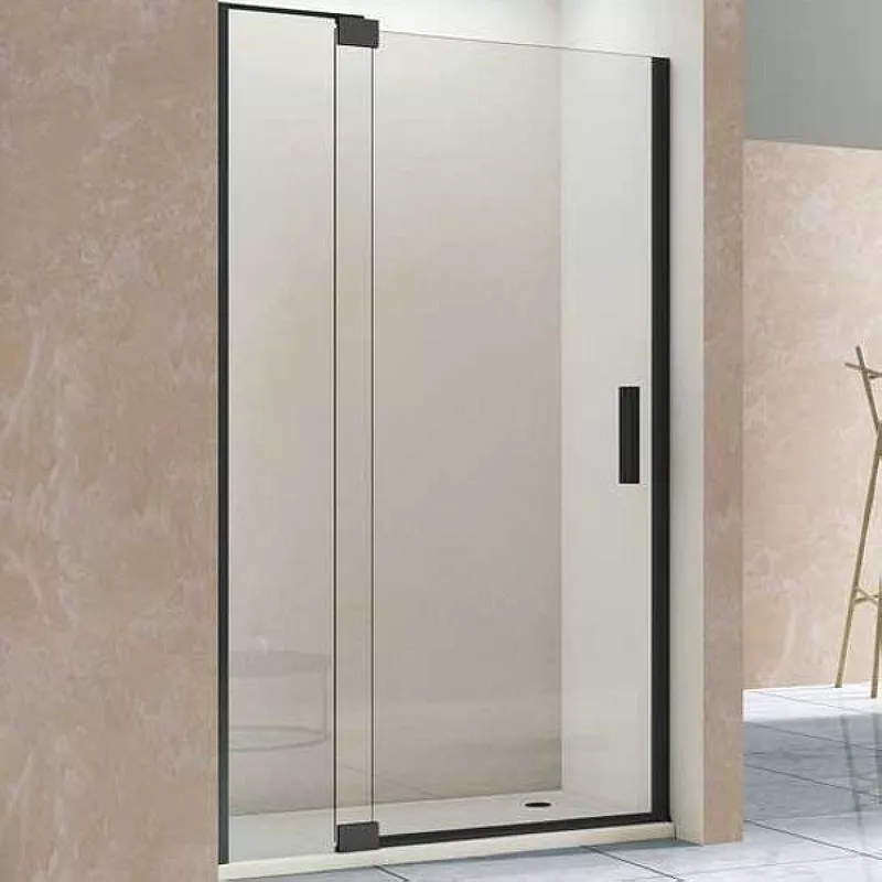Душевая дверь Vincea Extra 110х120 черная стекло прозрачное