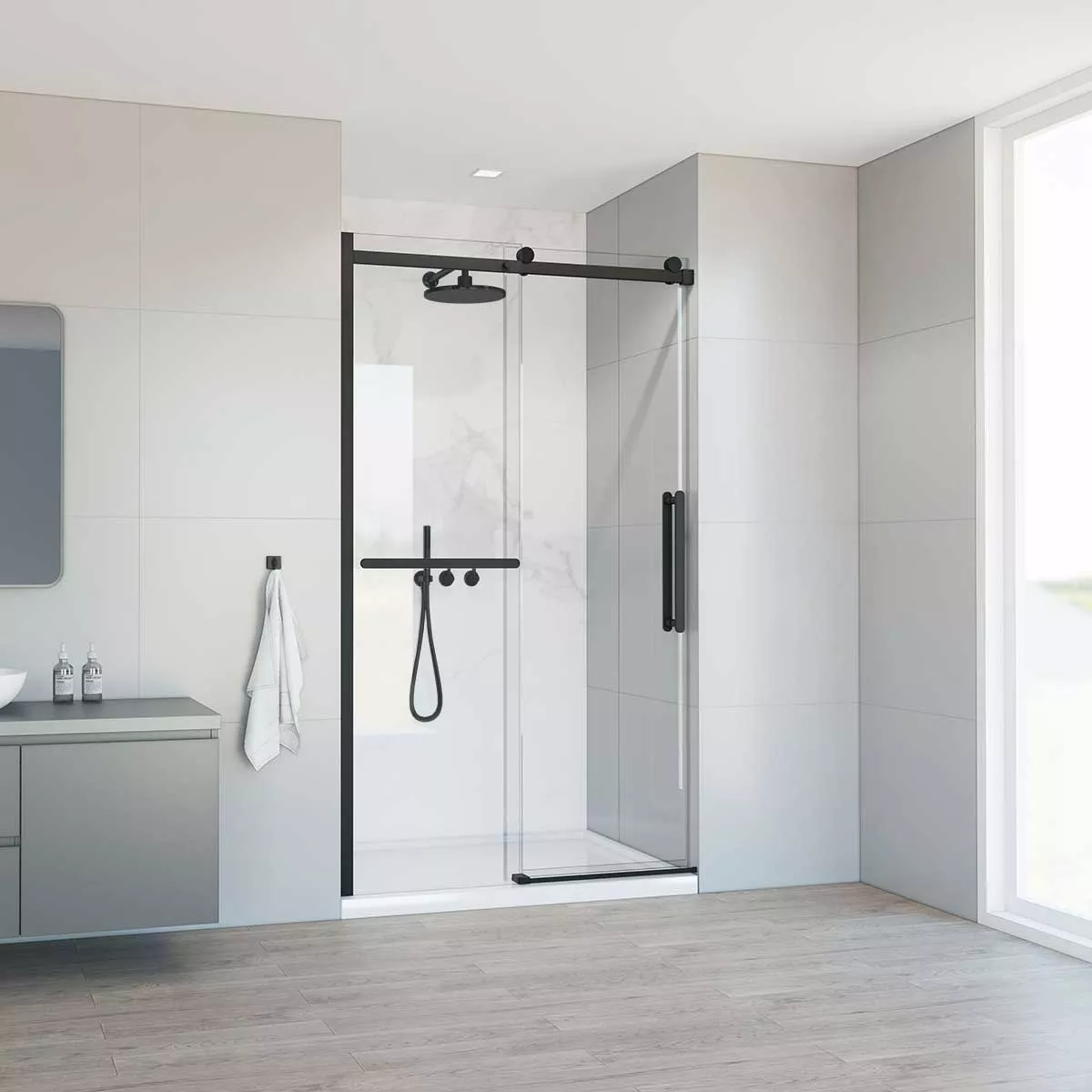 

Душевая дверь в нишу Vincea Como Soft VDS-1CS140CLB 140 см профиль черный