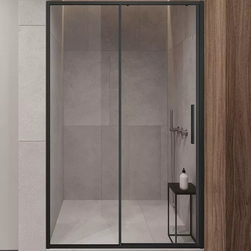 

Душевая дверь Vincea Slim-U 120 черная стекло прозрачное