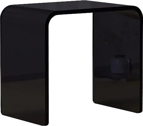 Стульчик для ванной Veconi черный полупрозрачный ST-AC-1TB - фото 1