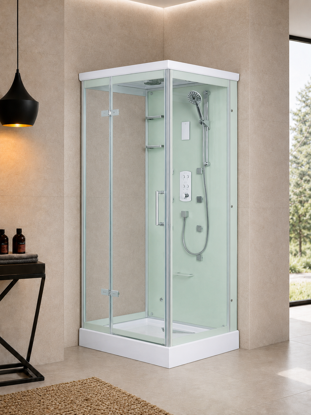 Душевая кабина Weltwasser WW1000 Maine 90x90 L 10000001062 профиль хром, стекло прозрачное