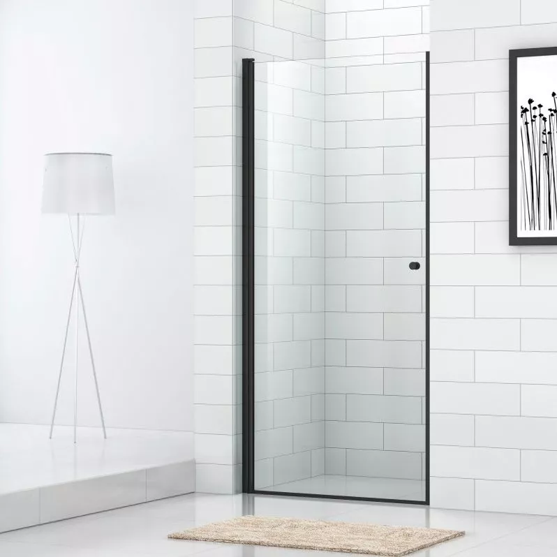 

Душевая дверь в нишу Cezares ECO-O-B-1-80-C-NERO профиль черный, стекло прозрачное