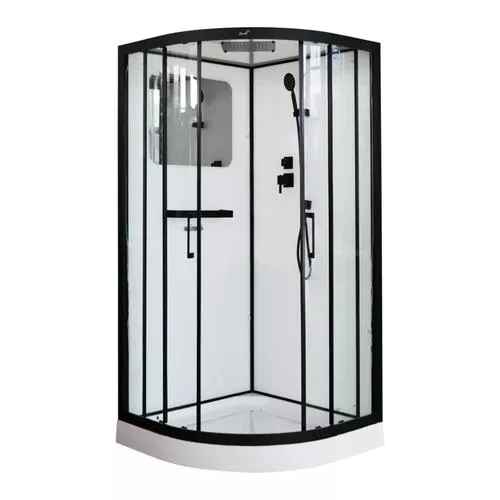 

Душевая кабина Cerutti Spa Viva 90х90 черная стекло прозрачное