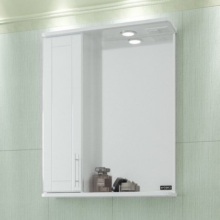 Купить Зеркало в ванную Санта Дублин 59 см (123001), шкаф-зеркало, белый