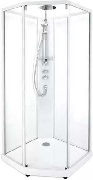 

10-5 Comfort пятиугольная, 900х900 мм, профиль аллюминий, прозрачное стекло
