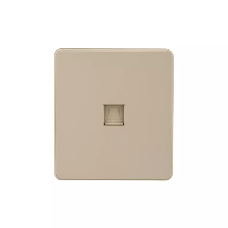 Розетка ROUND компьютерная RJ45 кат6 с/у шелк KRANZ KR-78-0724-7