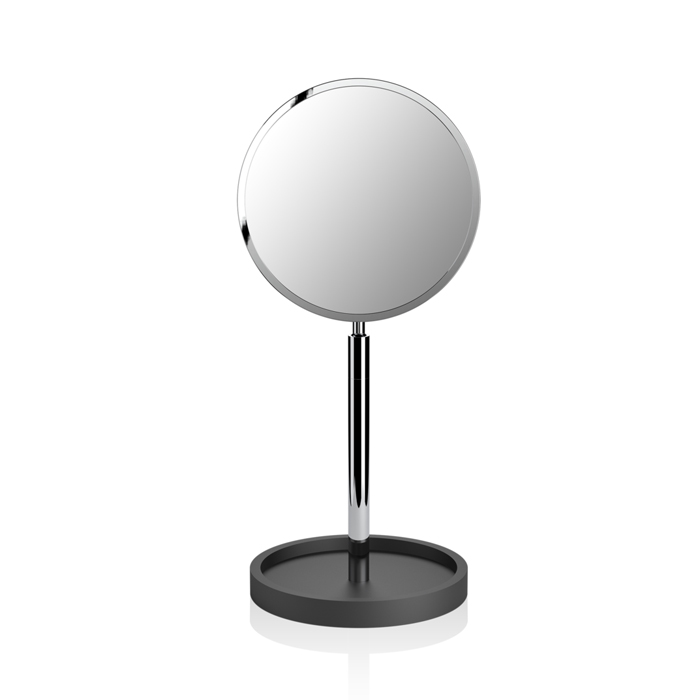 DECOR WALTHER STONE KSA Зеркало косметическое настольное 165 см двустороннее увеличение 4X 1X черный матовыйхром 26674₽