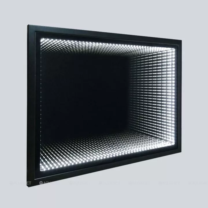 

Зеркало Vincea 80х60 черное с подсветкой