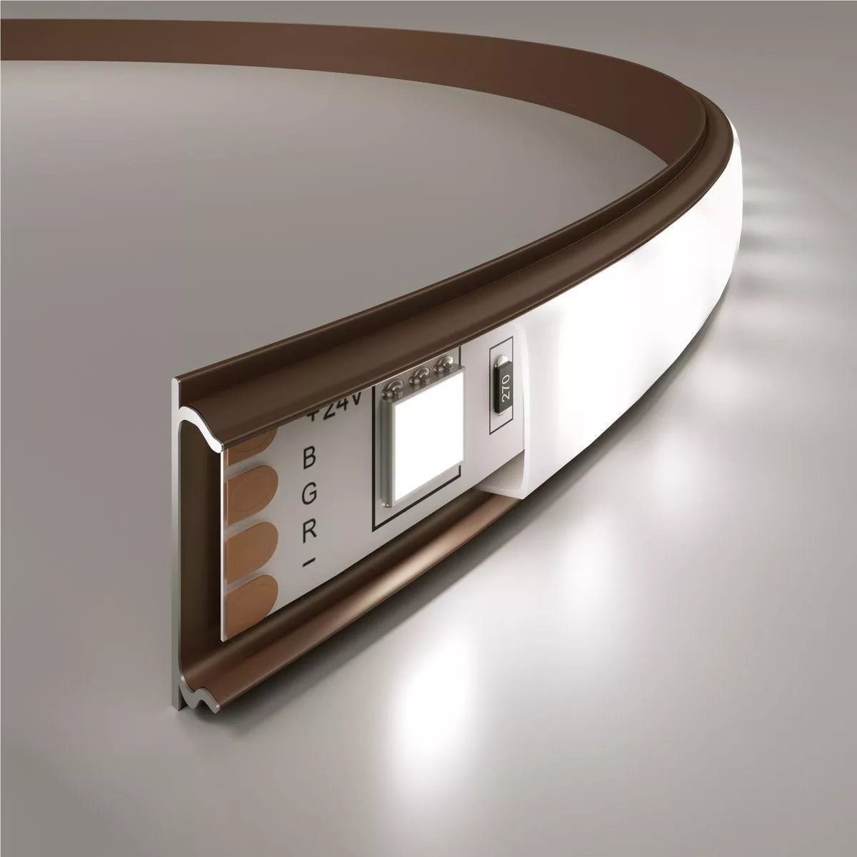 

Профиль гибкий алюминиевый с рассеивателем Elektrostandard LL-2-ALP012 a053632