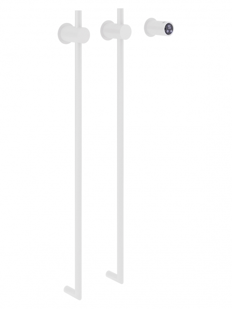 Полотенцесушитель электрический Abber Charme 4002 80x35 см скрытое подключение матовый белый I-образный 37900₽