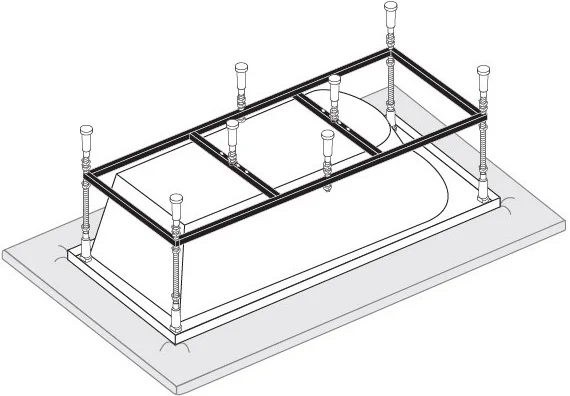 Каркас с ножками для ванны Vagnerplast 150х70