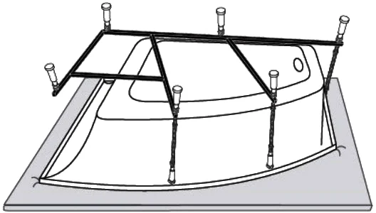 Каркас с ножками для ванны Vagnerplast 160х90