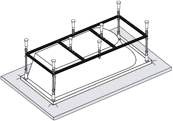 Каркас для ванны Vagnerplast 170х80 VPK17080 - фото 1