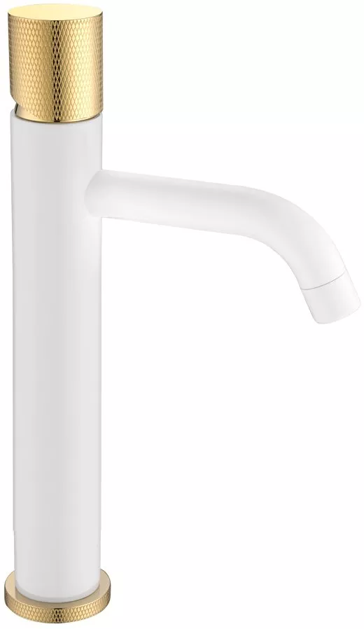 

Смеситель для раковины Boheme Stick 122-WG.2 white touch gold