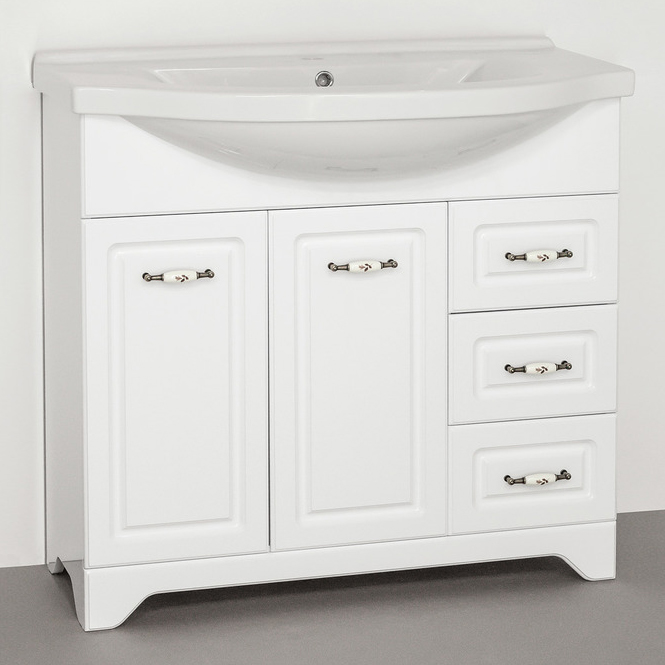 

Тумба с раковиной Style Line Олеандр-2 90 Люкс, белая