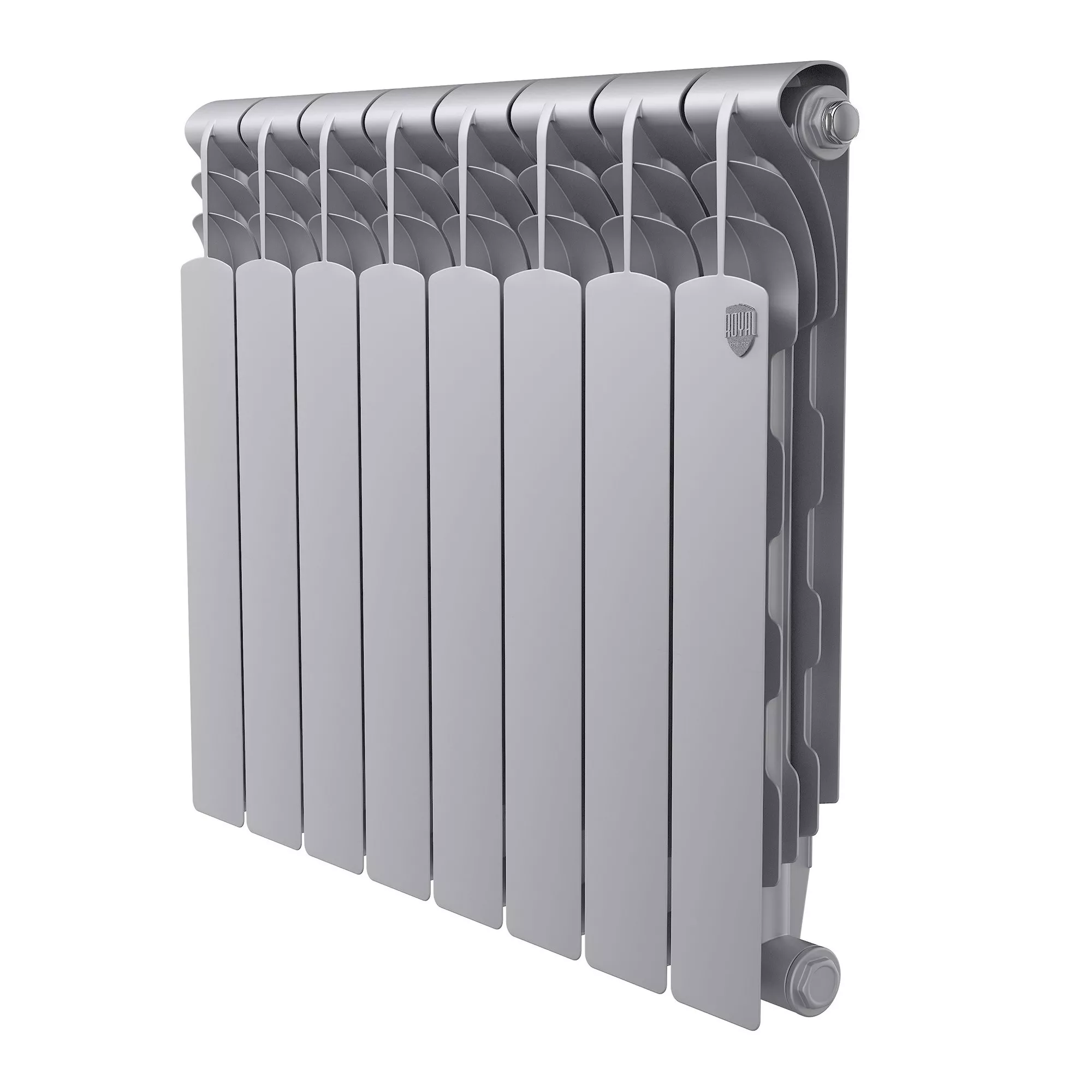 

Радиатор биметаллический Royal Thermo Revolution B 500 Серебристый – 8 секц.