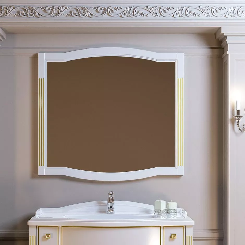 Зеркало в ванную Opadiris Лаура 98 см (2984), размер 98, цвет белый Z0000007091 - фото 1
