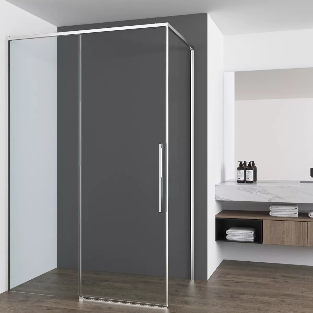 

Душевой уголок Vincea Ultima VSR-7UL9012CL, 120х90, хром, стекло прозрачное