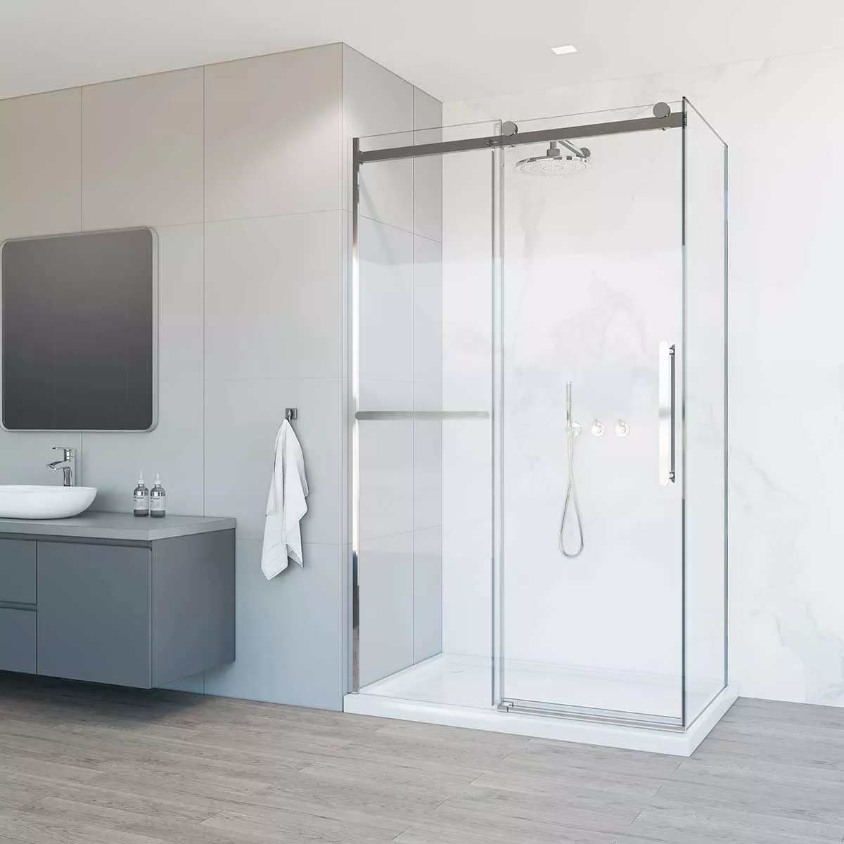 

Душевой уголок Vincea Como Soft VSR-1CS8012CL 120x80 см профиль хром, стекло прозрачное