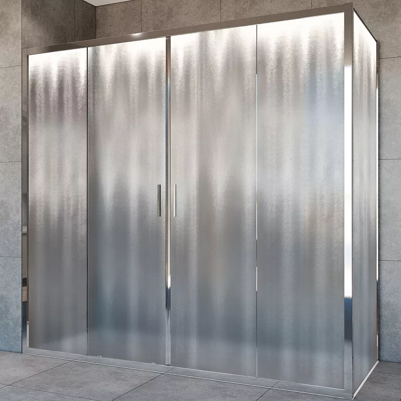 

Душевой уголок Vincea Garda 170х80 хром стекло рифленое