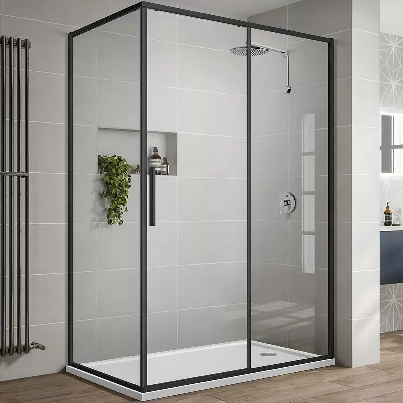 

Душевой уголок Vincea Slim-U VSR-2SU9012CLB 120x90 см, профиль матовый черный, стекло прозрачное