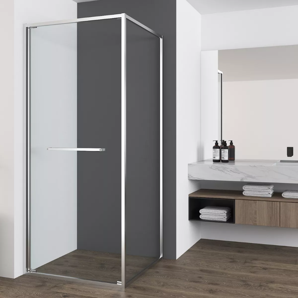 

Душевой уголок Vincea Tesi VSRW-7TS9090CL, 90х90, хром, стекло прозрачное