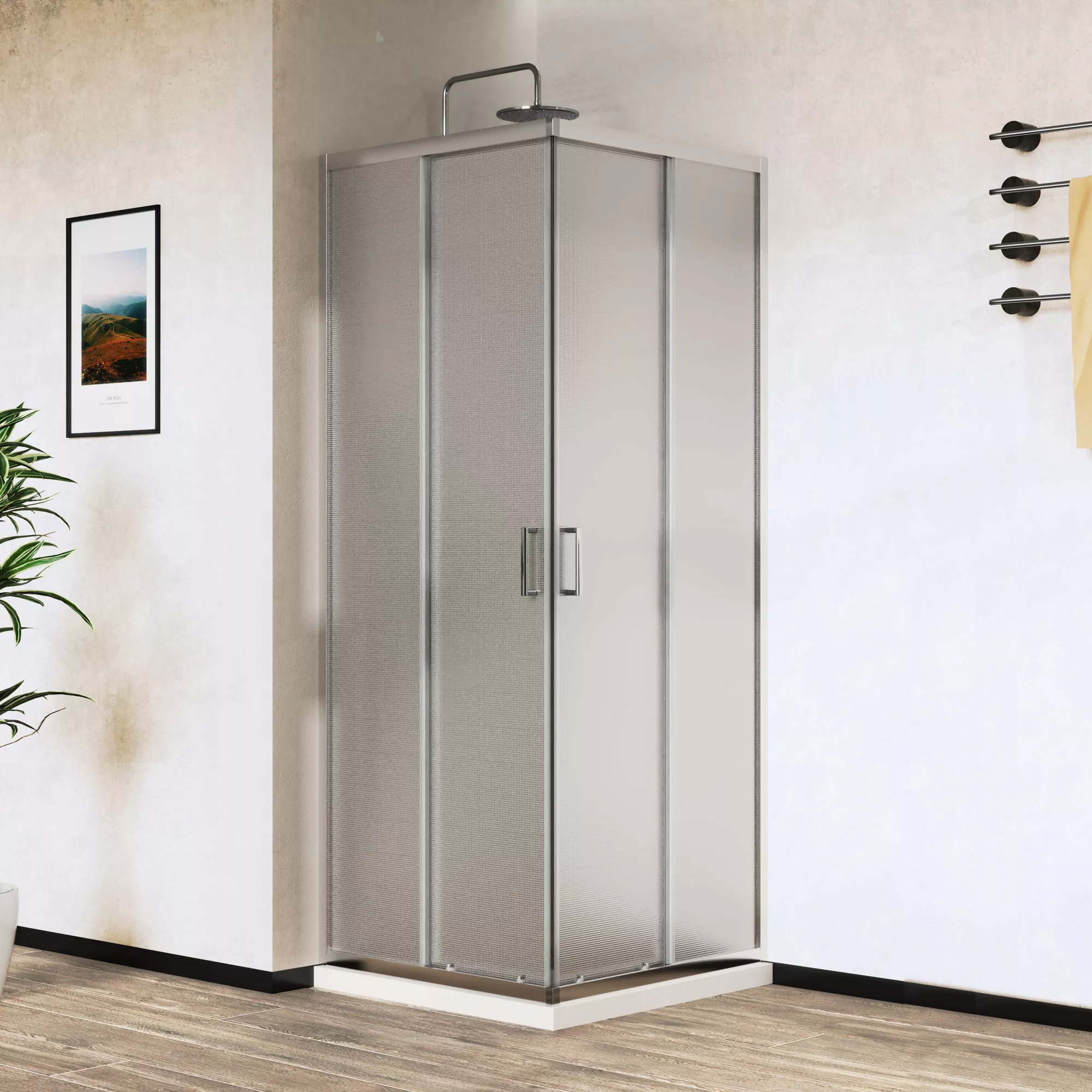 

Душевой уголок Vincea City VSS-5CT800MT 80х80 см, профиль хром, стекло текстурное