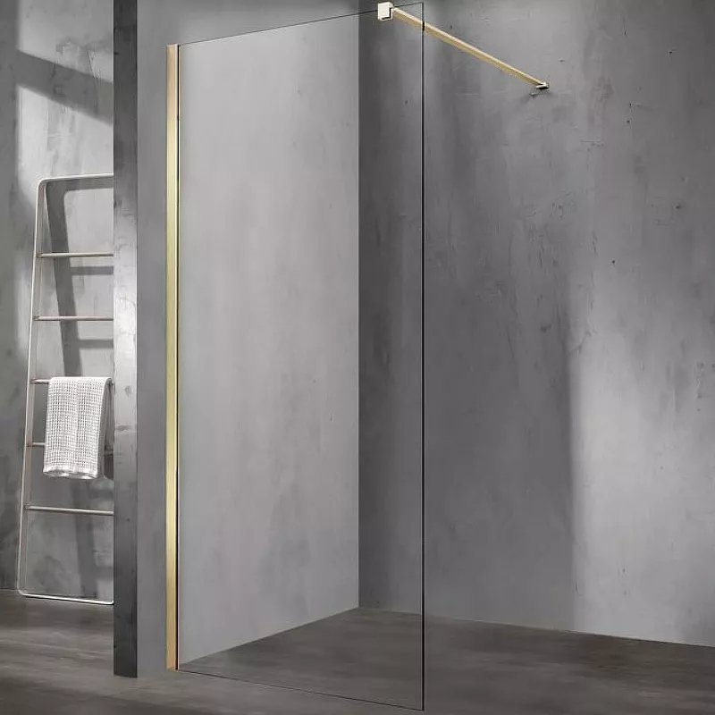 

Душевая перегородка Vincea Walk-In 80х200 золото стекло прозрачное