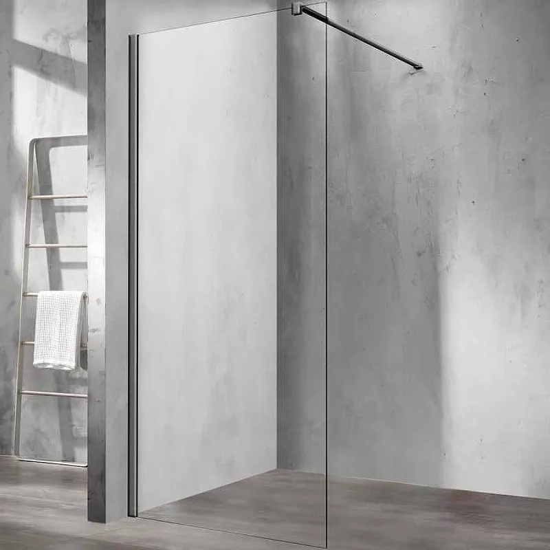 

Душевая перегородка Vincea Walk-In 90х200 вороненая сталь стекло прозрачное