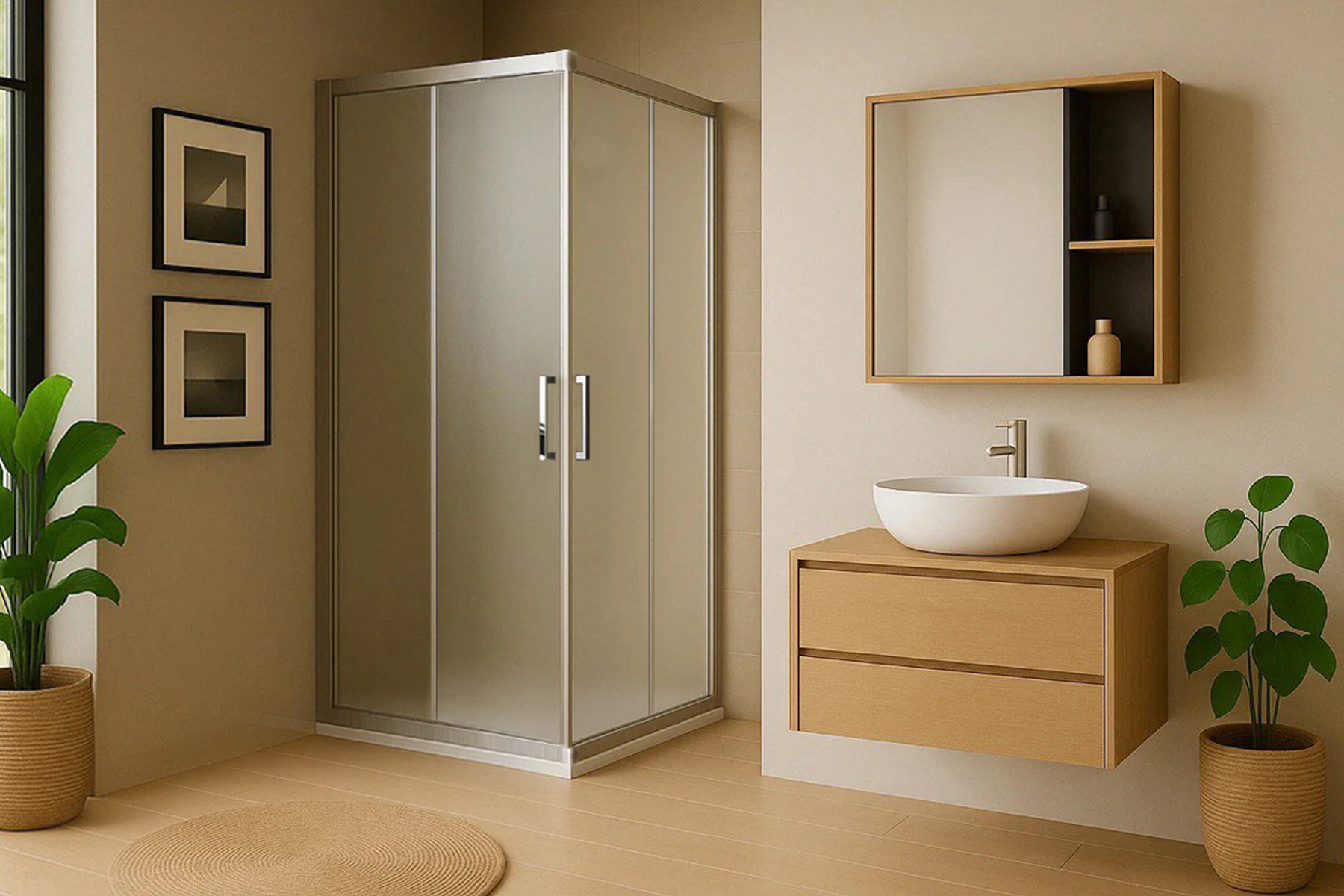 

Душевой уголок RB HPD-C-ST 90x75x200 (матовое)