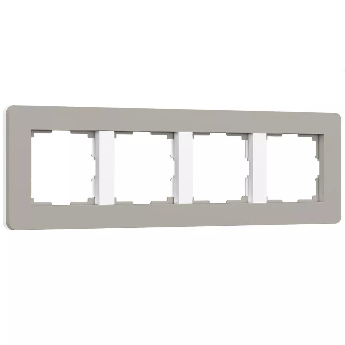 

Рамка Werkel Split на 4 поста дымчатый/белый W0043067 4690389206108