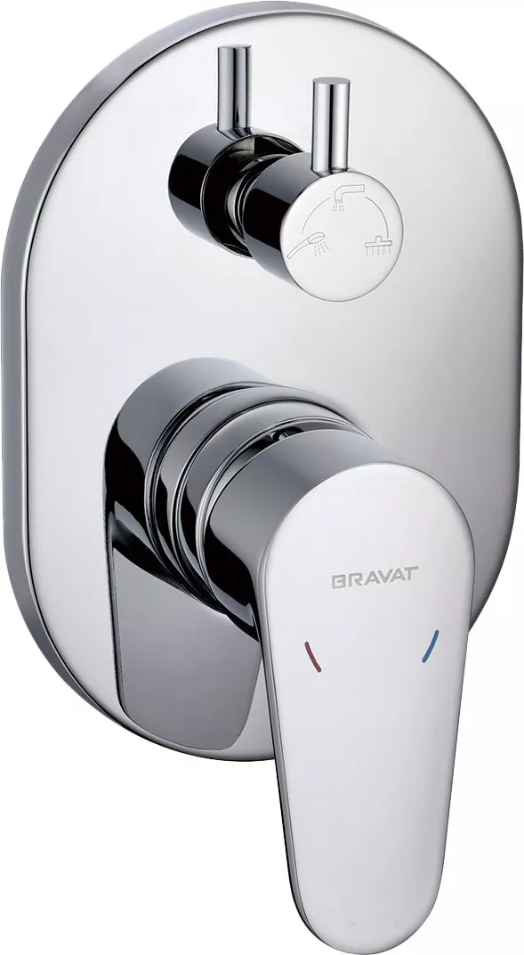 

Смеситель для ванны с душем Bravat Eler FB848238CP-3-RUS хром