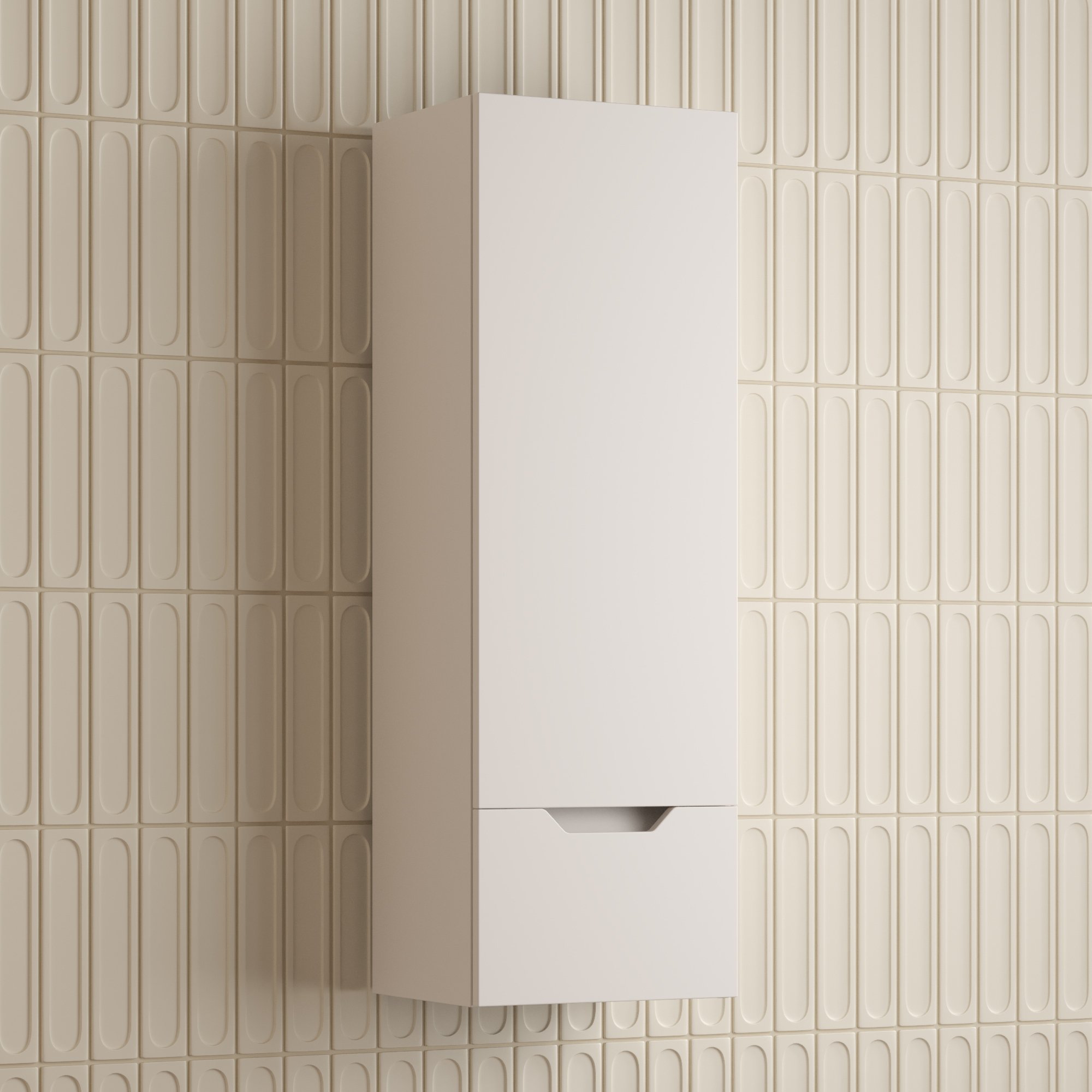 

Шкаф-пенал для ванной Style Line Остин 36 подвесной, белый эмаль plus