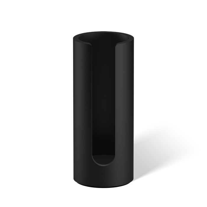 DECOR WALTHER (STONE WPB ) Дозатор ватных дисков 17 X Ø 7 см, черный матовый