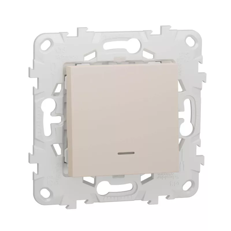 

Переключатель одноклавишный с подсветкой Schneider Electric Unica New NU520344N