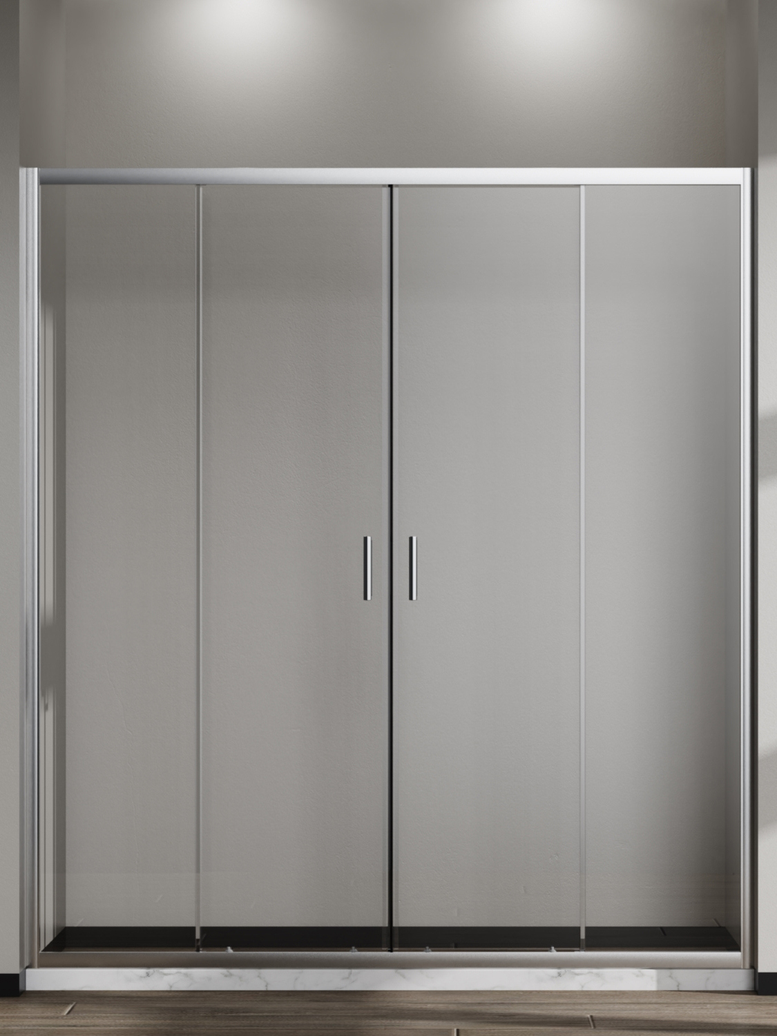 Душевая дверь в нишу Vincea Сити (City) VDS-5CT2170CL, 170 см, профиль хром, стекло прозрачное