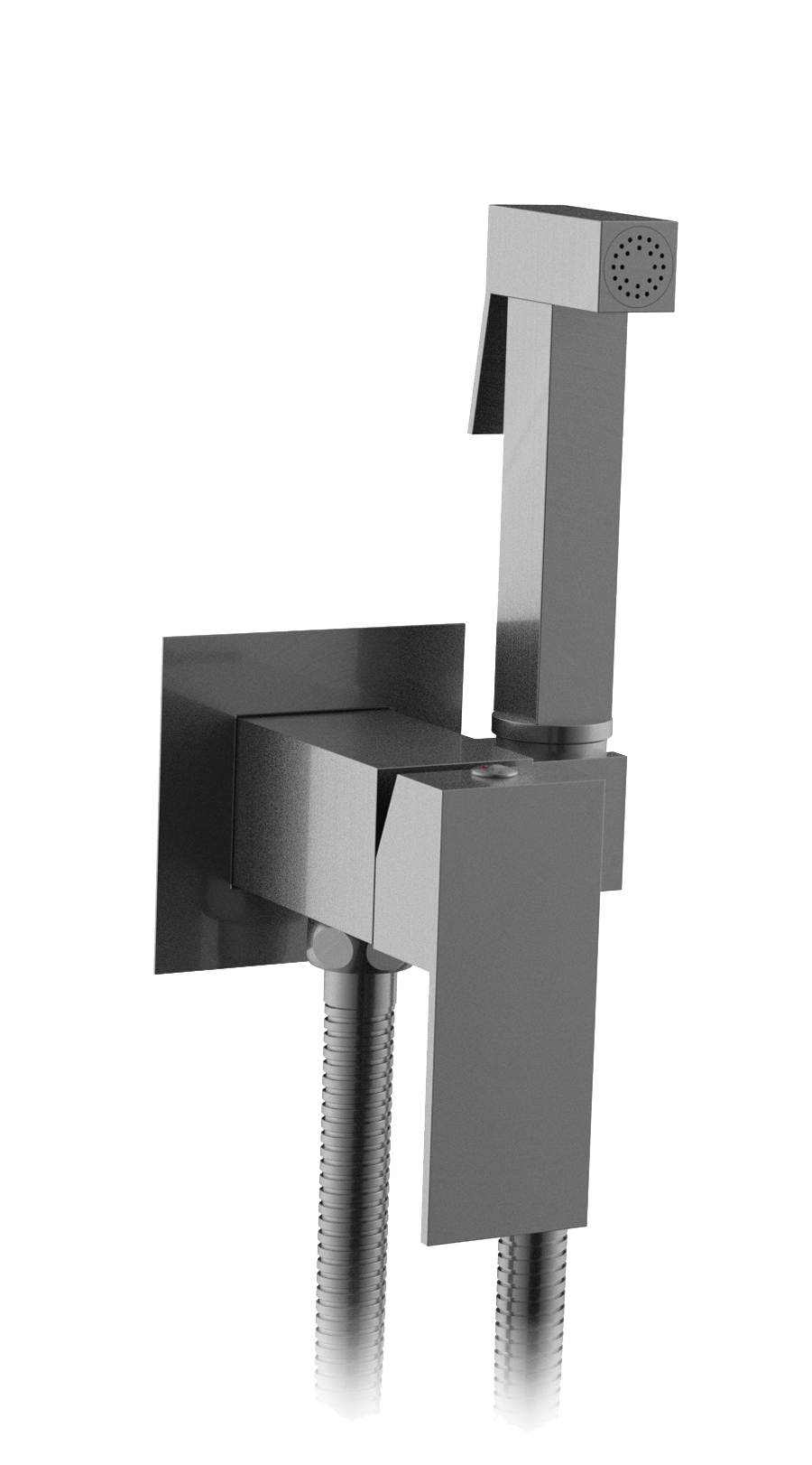 Гигиенический душ AltroBagno BM AltroBagnoBM060121GM со смесителем С ВНУТРЕННЕЙ ЧАСТЬЮ оружейная сталь 27050₽