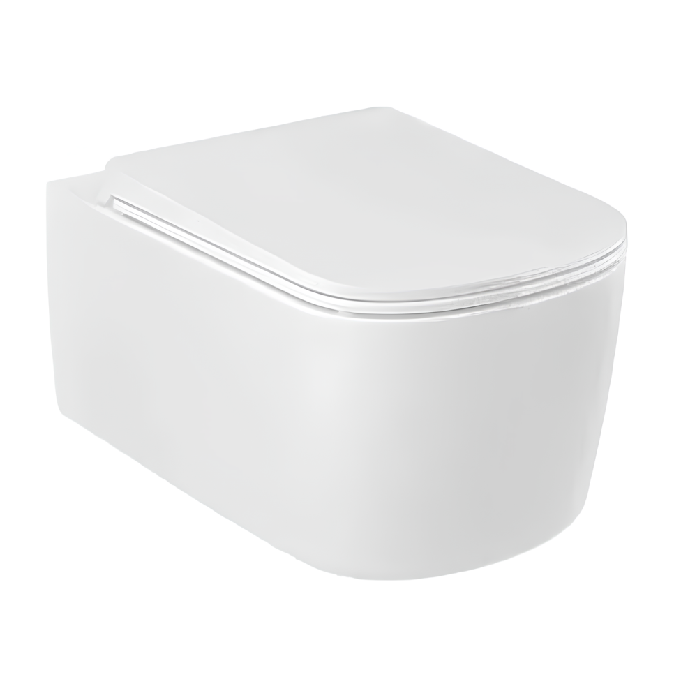 Унитаз подвесной Kludi RESA S 27WCSET43 безободковый с микролифтом глянцевый белый 41354₽