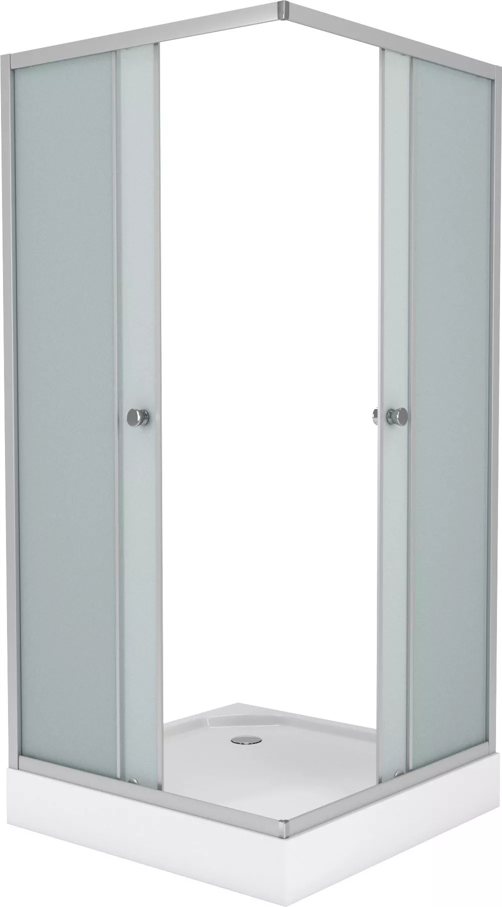 

Душевой уголок Niagara Eco 100х100х195 профиль хром стекло матовое