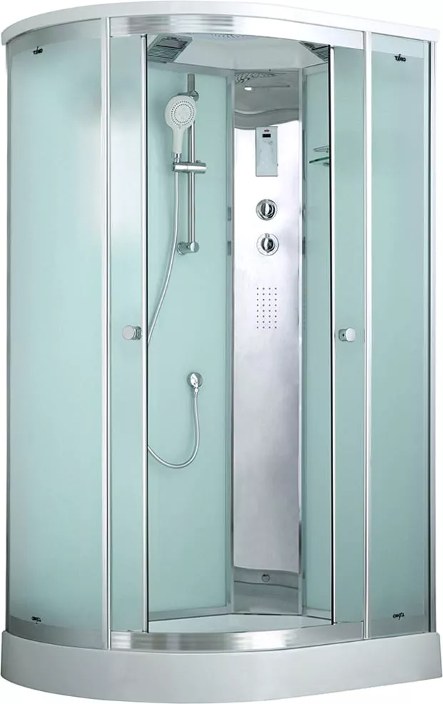 

Душевая кабина Timo Comfort Fabric Glass 120x85 T-8802R F правая хром, стекло матовое, с гидромассажем