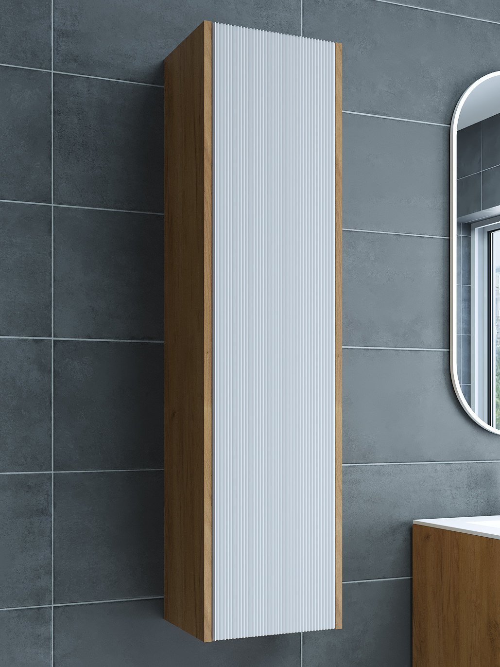 

Шкаф-пенал для ванной Sanflor Диана ДКЗ белый