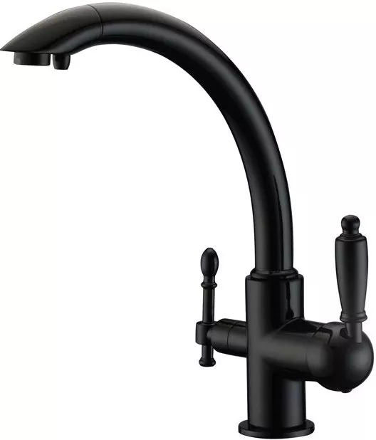 Смесители для кухни Смеситель для кухни Zorg Clean Water ZR 314 YF-33 BLACK с подключением фильтра черный