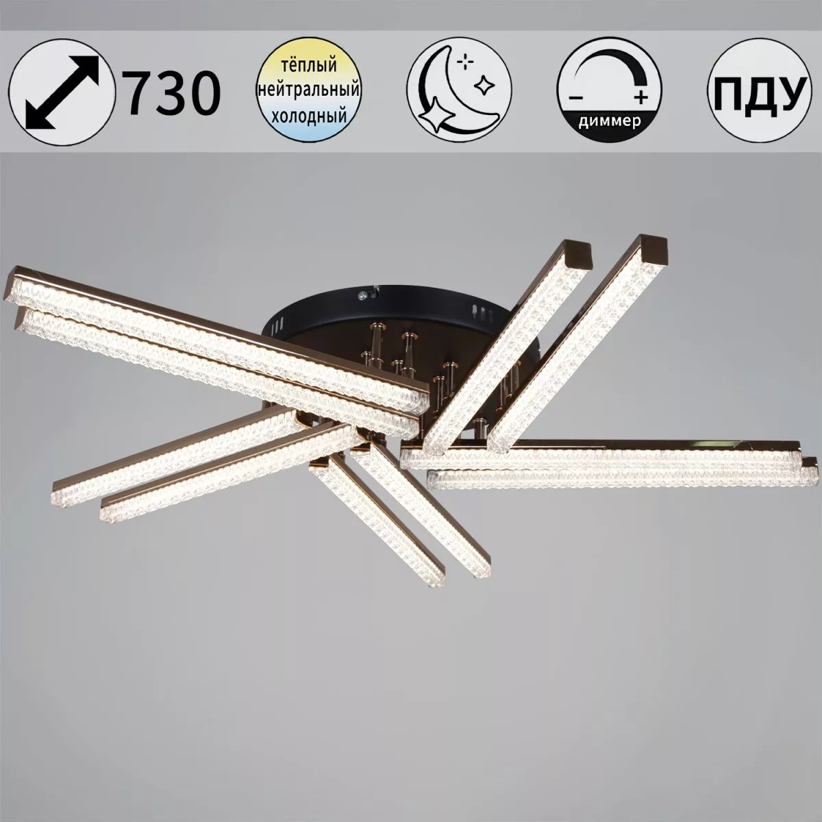 

Потолочная люстра Reluce 17090-0.3-10 BK+FG